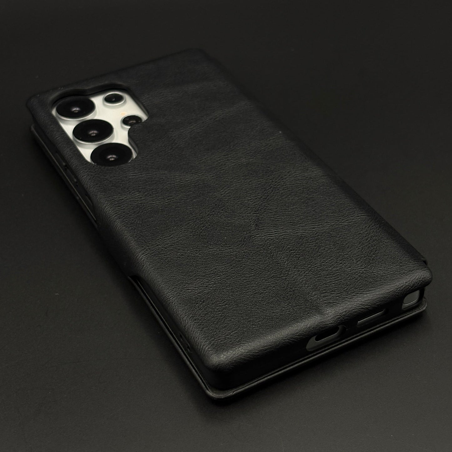 Flip Leather Case with Cardholder & Kickstand for Samsung Galaxy S25 Ultra
