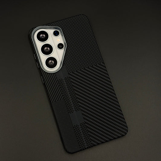 Stealth Carbon Fibre Quilt Hidden MagSafe Mobile Case Cover for Samsung Galaxy S26 Ultra