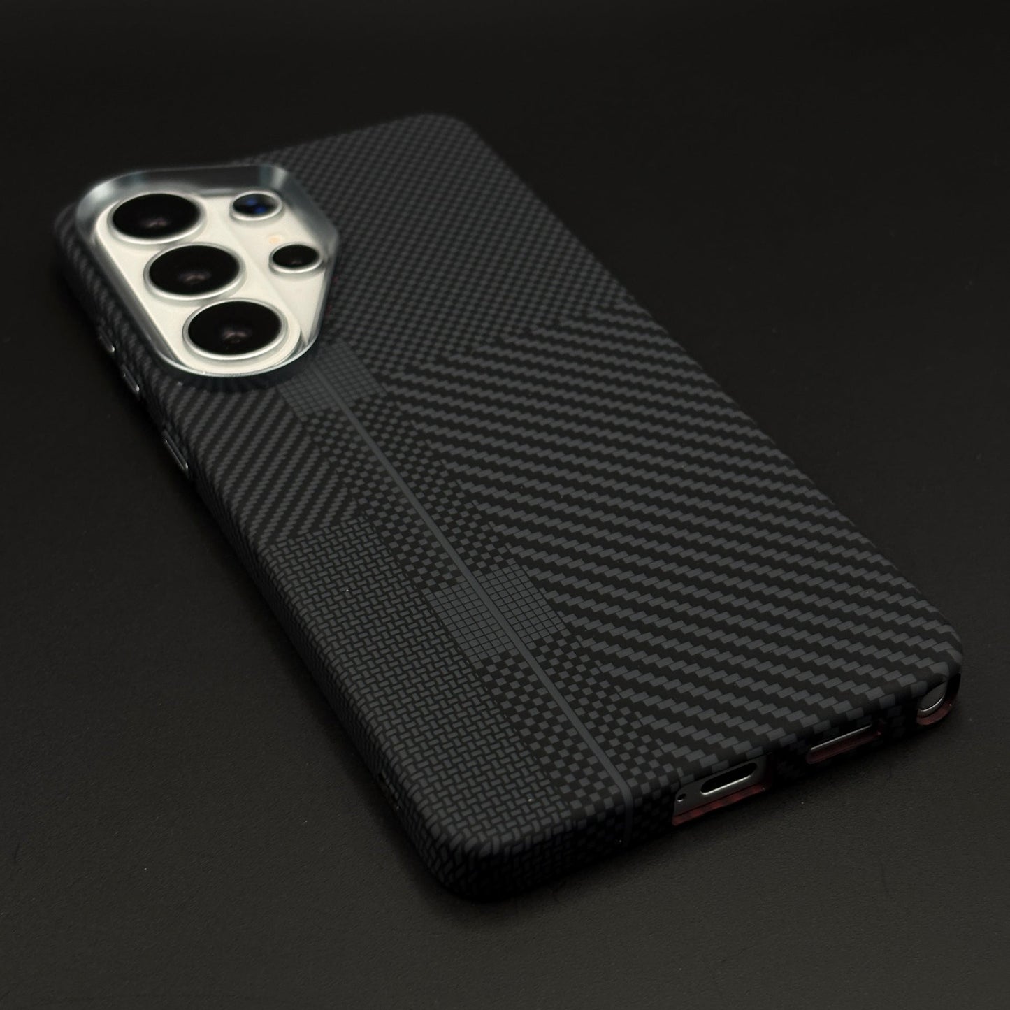 Stealth Carbon Fibre Quilt Hidden MagSafe Mobile Case Cover for Samsung Galaxy S26 Ultra