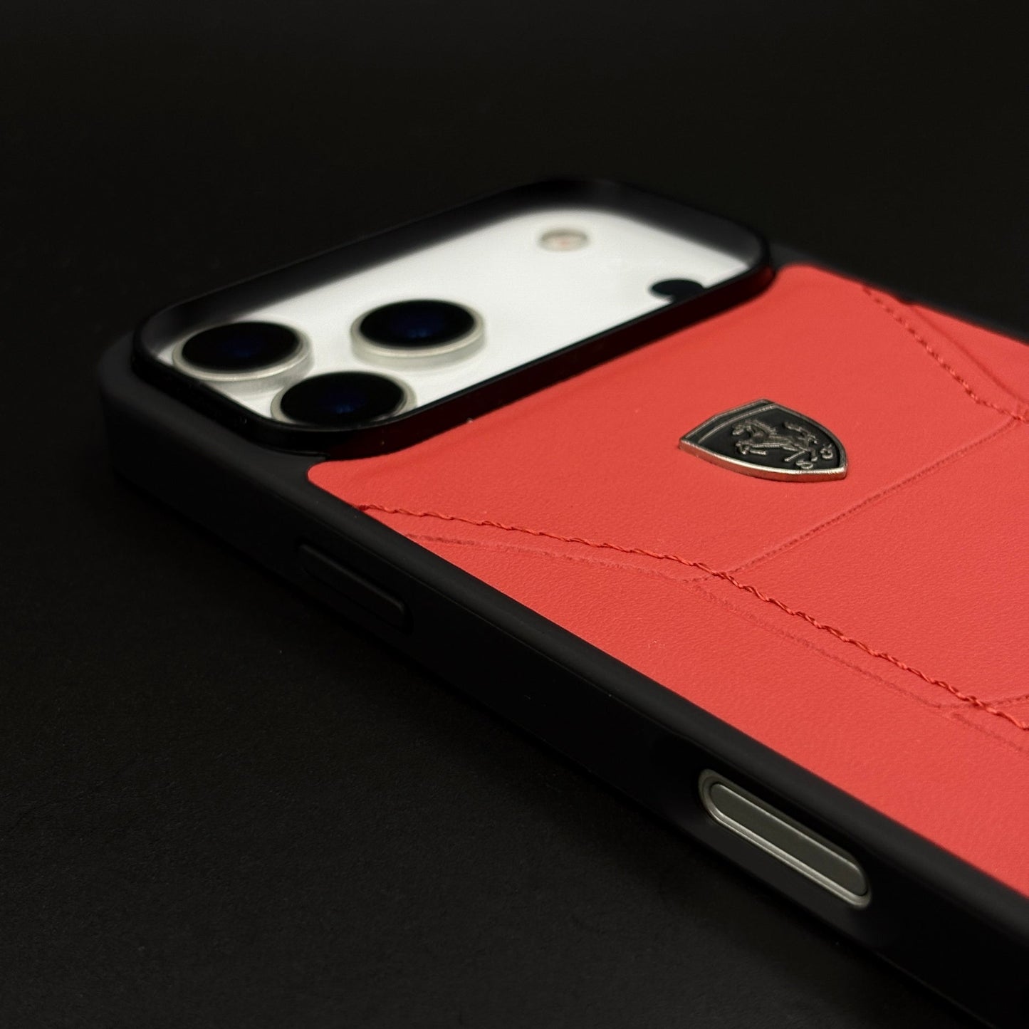 Luxury FR Stitched Leather Phone Case Cover for iPhone 17 Series