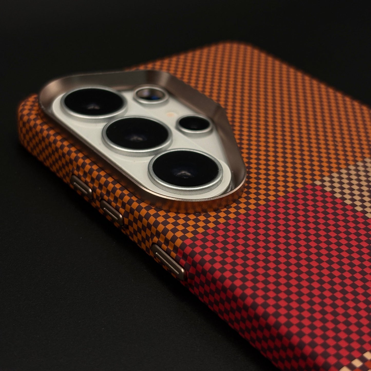 Ember Plaid Carbon Fibre Hidden MagSafe Mobile Case Cover for Samsung Galaxy S26 Ultra
