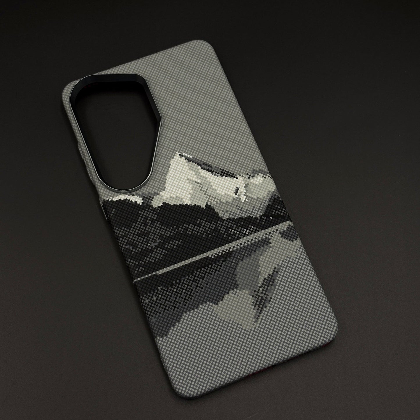 Snowpeak Mountain Carbon Fibre Hidden MagSafe Mobile Case Cover for Samsung Galaxy S26 Ultra
