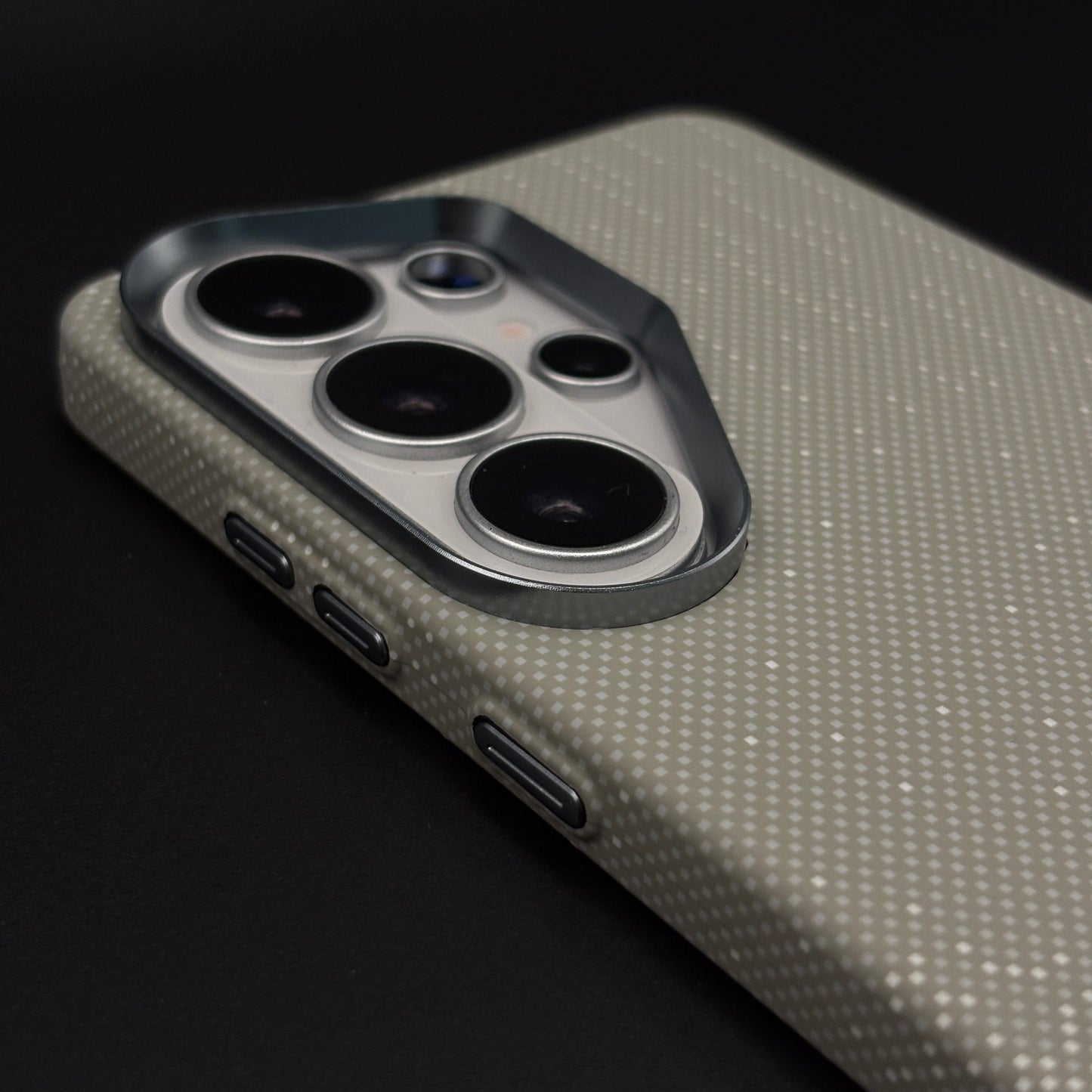Stone Dust Carbon Fibre Hidden MagSafe Mobile Case Cover for Samsung Galaxy S26 Ultra