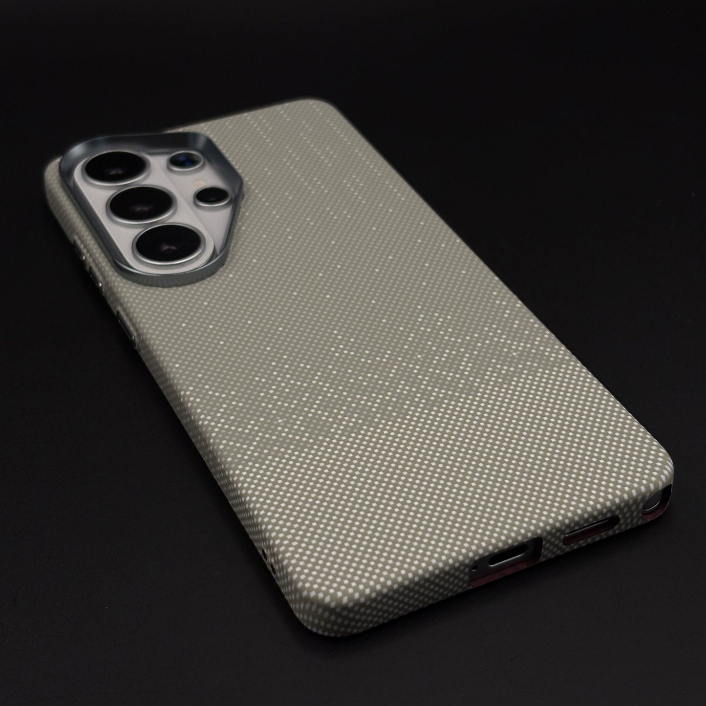 Stone Dust Carbon Fibre Hidden MagSafe Mobile Case Cover for Samsung Galaxy S26 Ultra