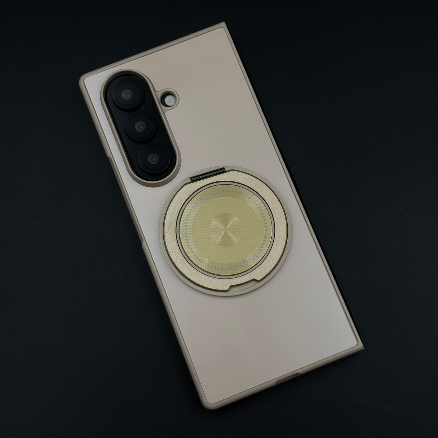 Rotating Metal Stand Matte Phone Case Cover for Samsung Galaxy Z Fold 6 | MagSafe Ring Kickstand