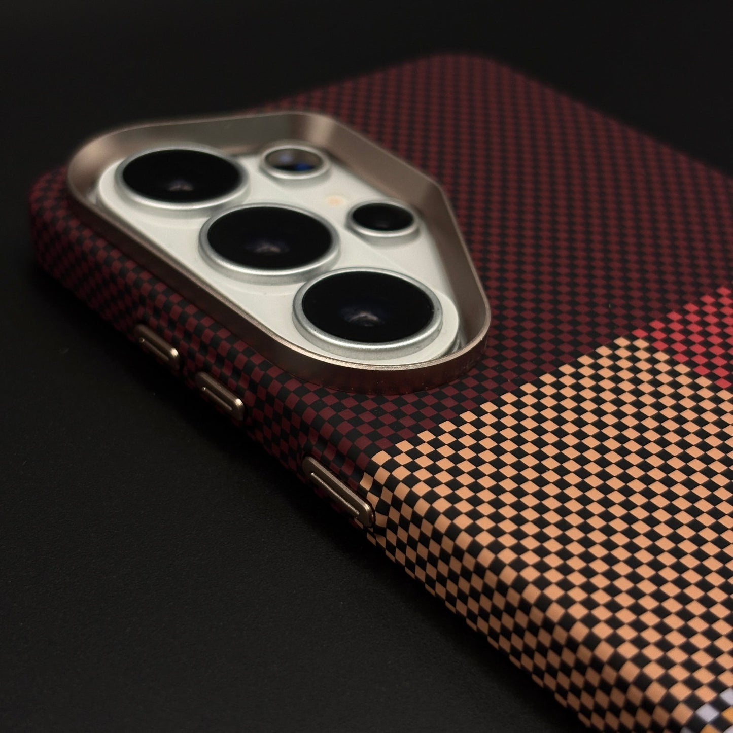 Sunset Quad Carbon Fibre Hidden MagSafe Mobile Case Cover for Samsung Galaxy S26 Ultra
