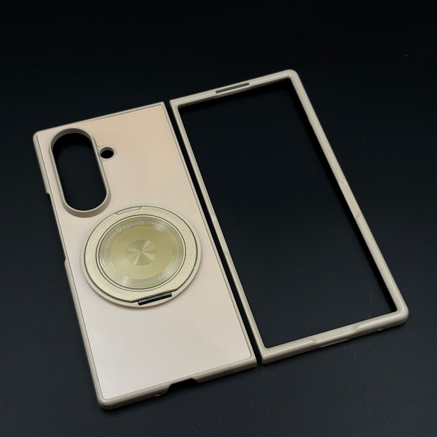 Rotating Metal Stand Matte Phone Case Cover for Samsung Galaxy Z Fold 6 | MagSafe Ring Kickstand