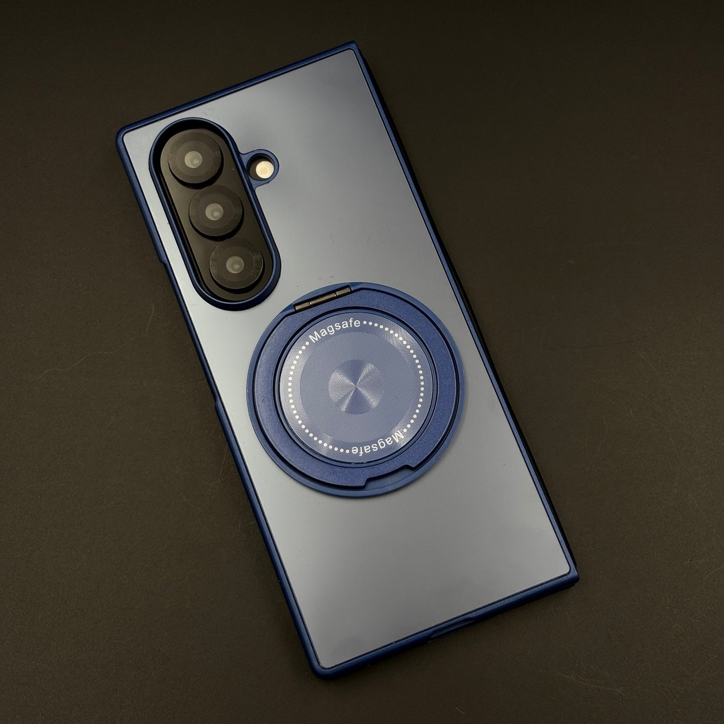 Rotating Metal Stand Matte Phone Case Cover for Samsung Galaxy Z Fold 6 | MagSafe Ring Kickstand