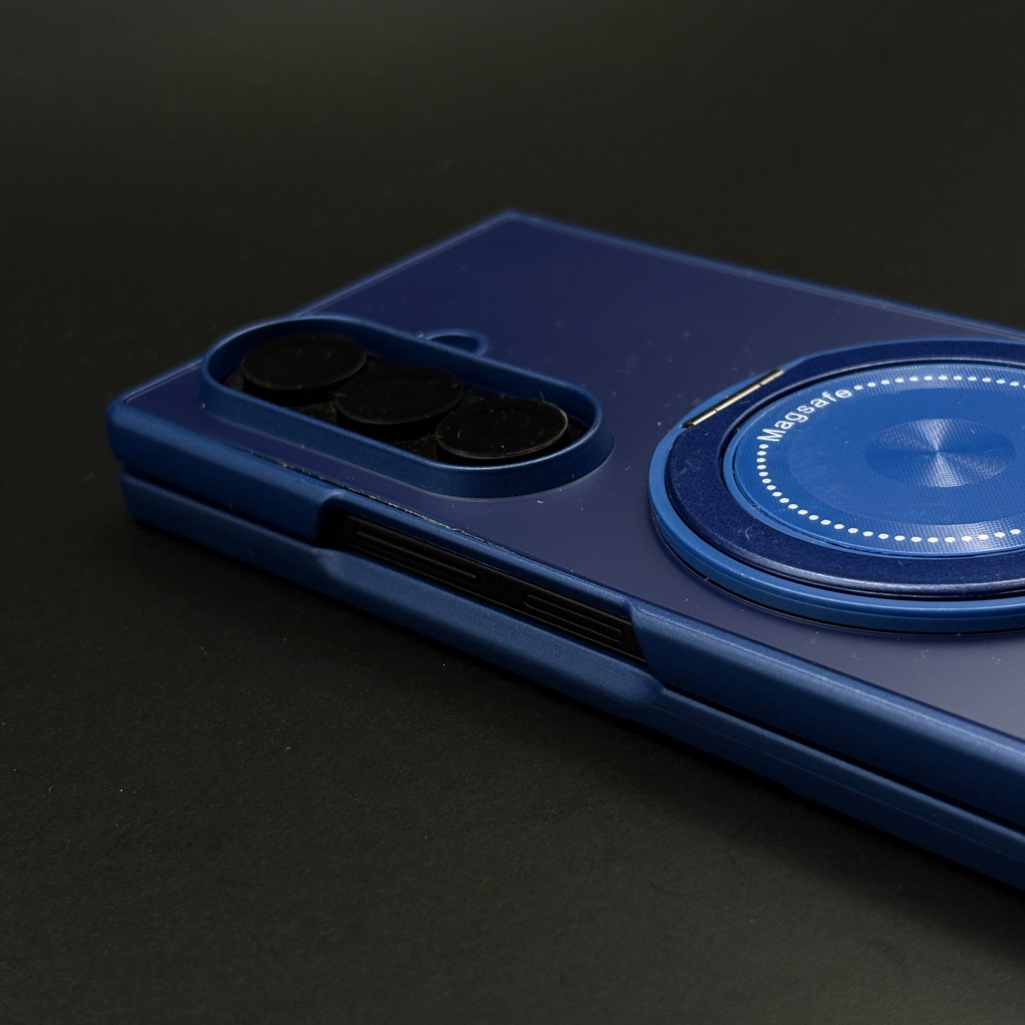 Rotating Metal Stand Matte Phone Case Cover for Samsung Galaxy Z Fold 6 | MagSafe Ring Kickstand