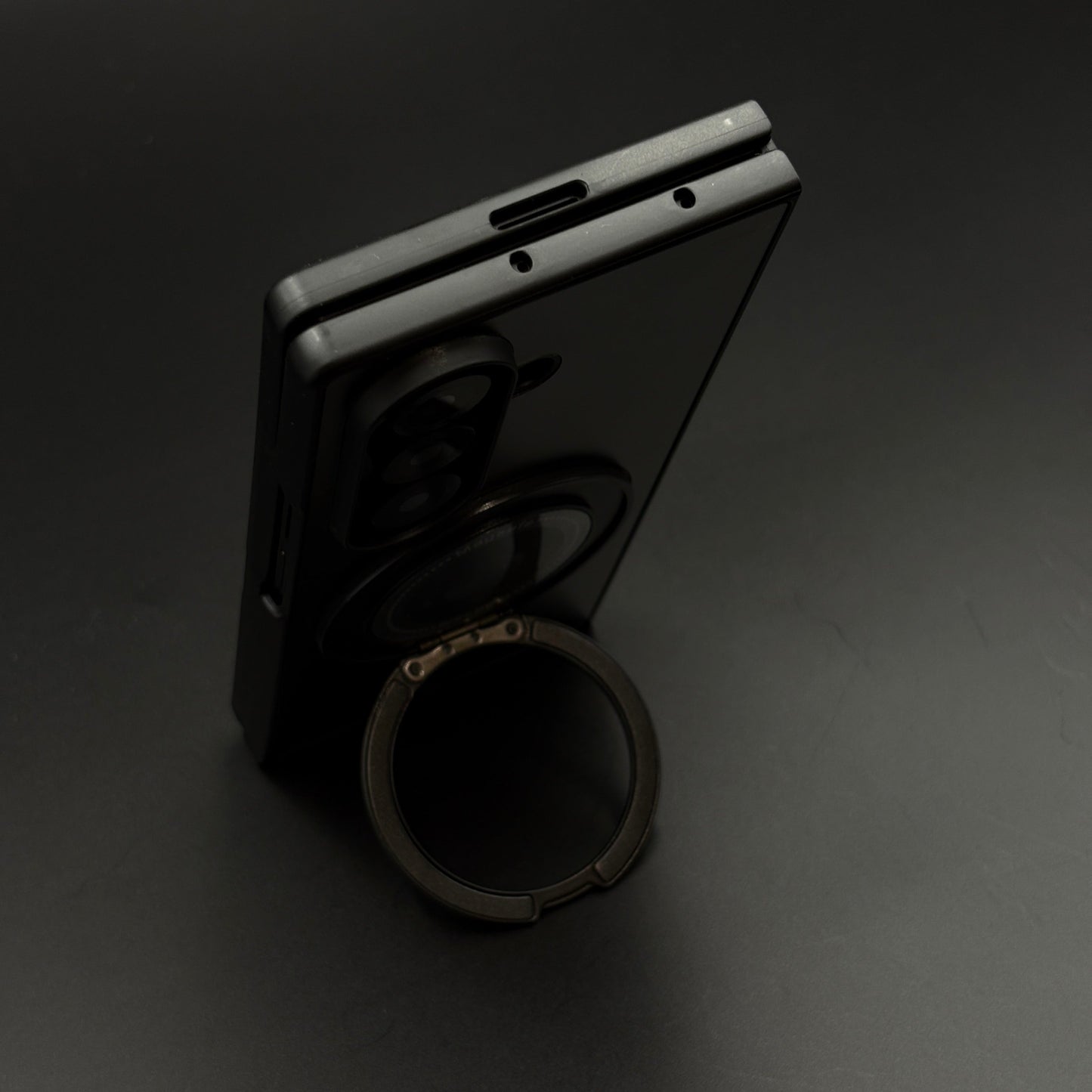 Rotating Metal Stand Matte Phone Case Cover for Samsung Galaxy Z Fold 6 | MagSafe Ring Kickstand