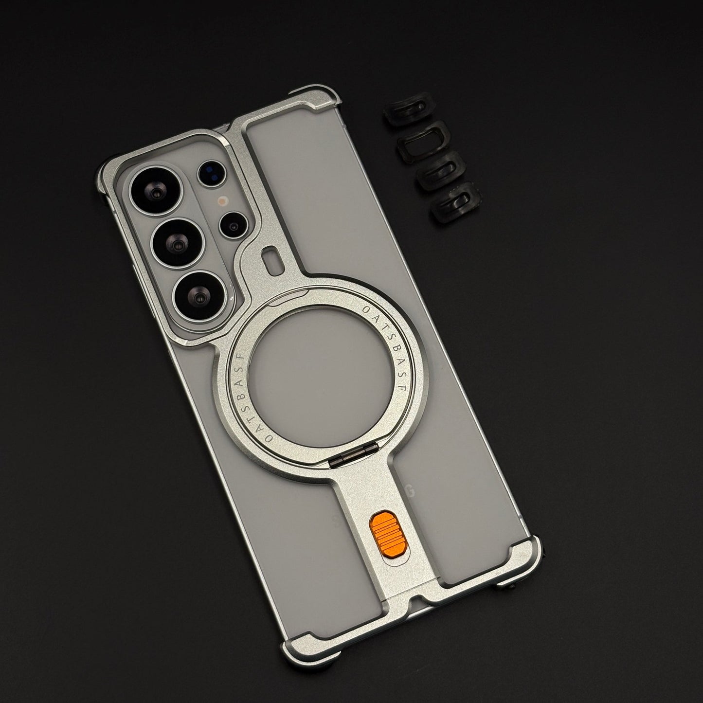 Frameless Metal MagSafe Ring Stand Mobile Case Cover for Samsung Galaxy S26 Ultra