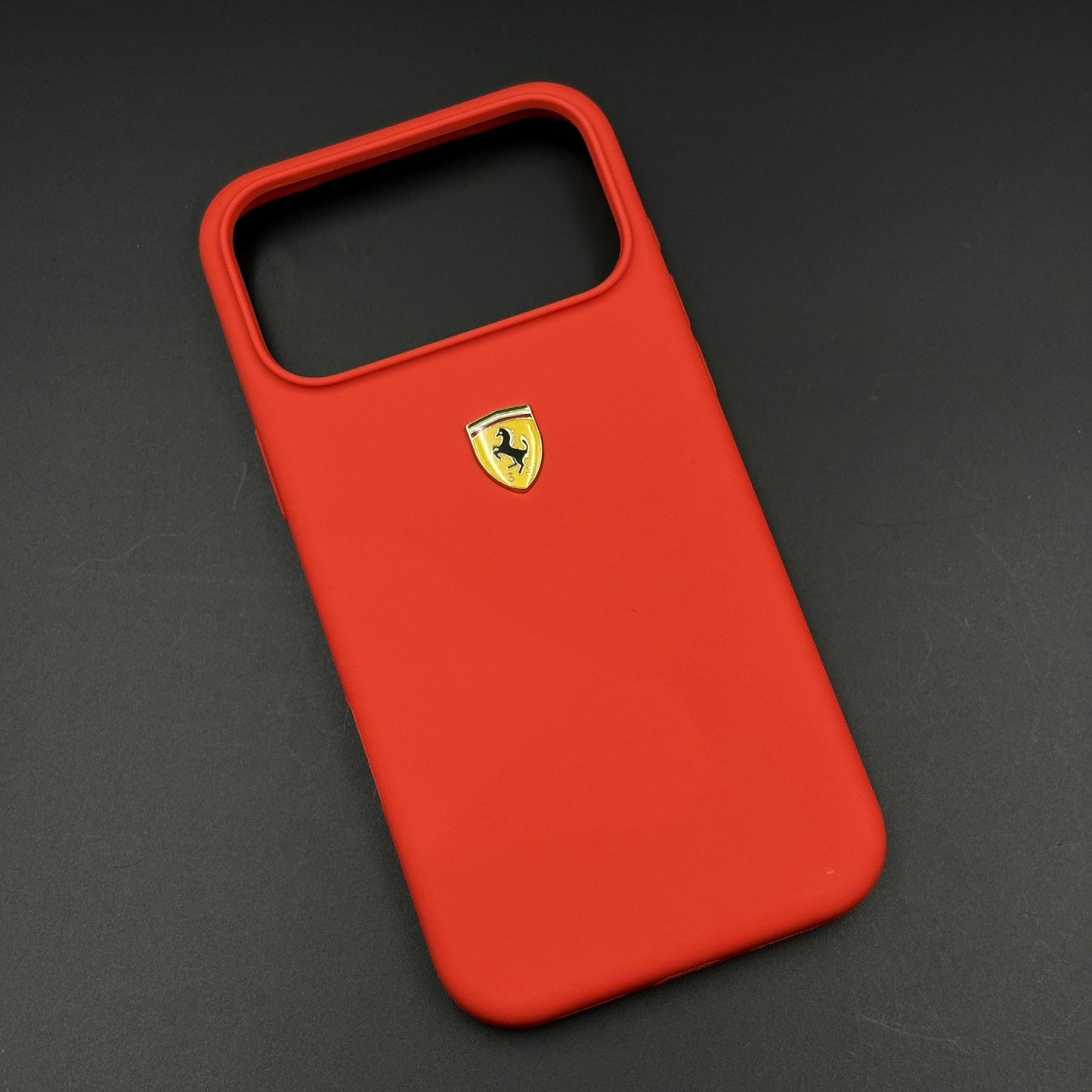 FR Edition Smooth Silk Feel Red Silicone Phone Case Cover for iPhone 17 Series | Sporty Luxury Finish