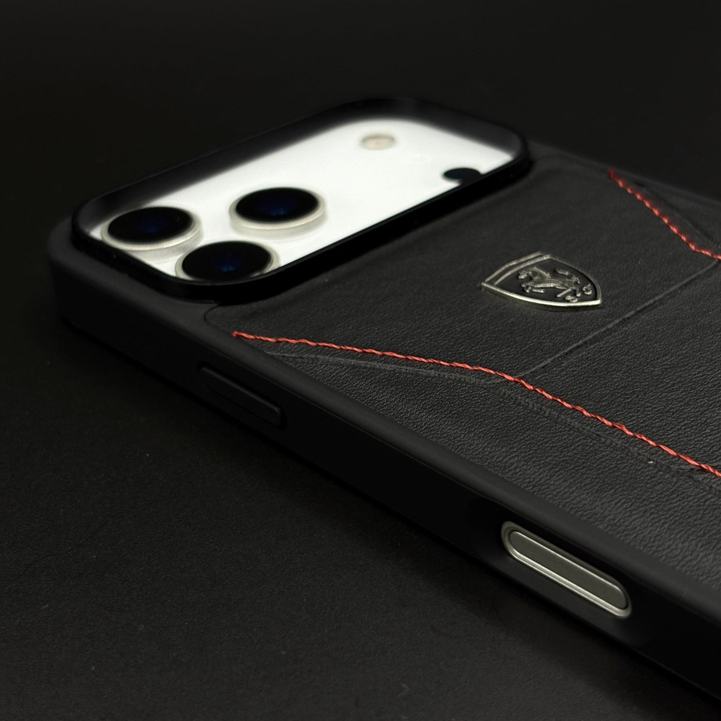 Luxury FR Stitched Leather Phone Case Cover for iPhone 17 Series