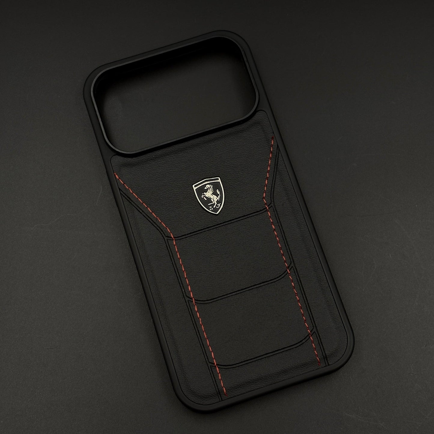 Luxury FR Stitched Leather Phone Case Cover for iPhone 17 Series
