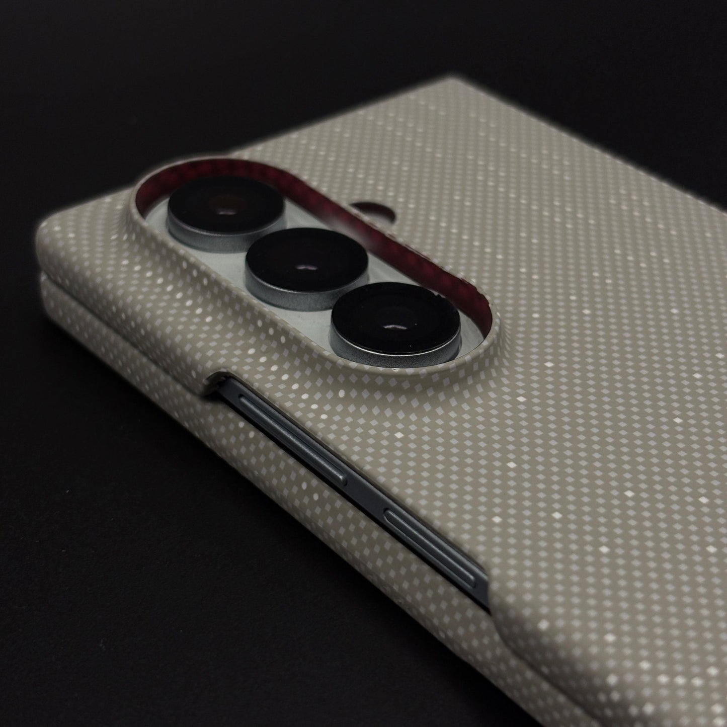 Titanium Dust Carbon Fibre Hidden MagSafe Mobile Case Cover for Samsung Galaxy Z Fold 8 Ultra