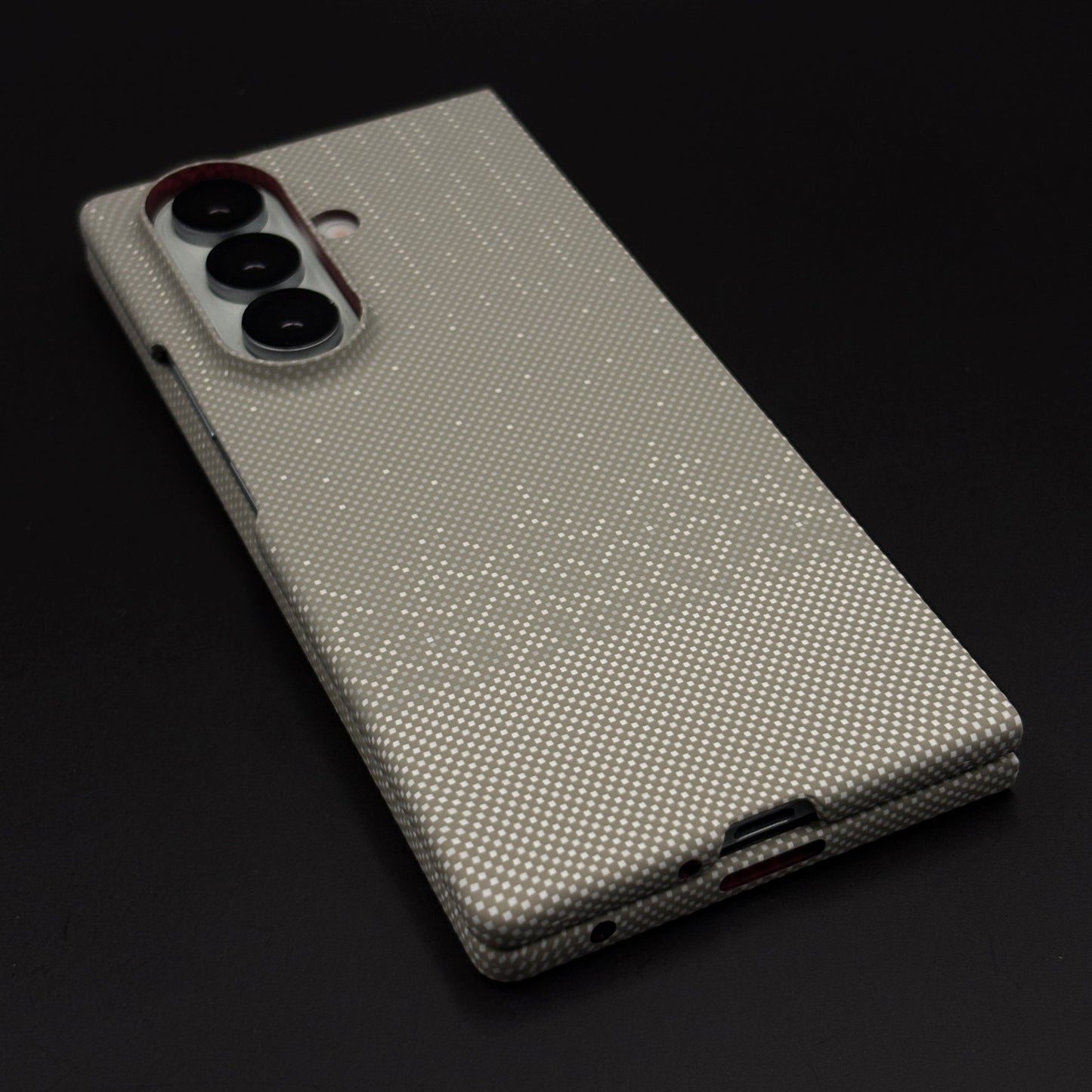 Titanium Dust Carbon Fibre Hidden MagSafe Mobile Case Cover for Samsung Galaxy Z Fold 8 Ultra