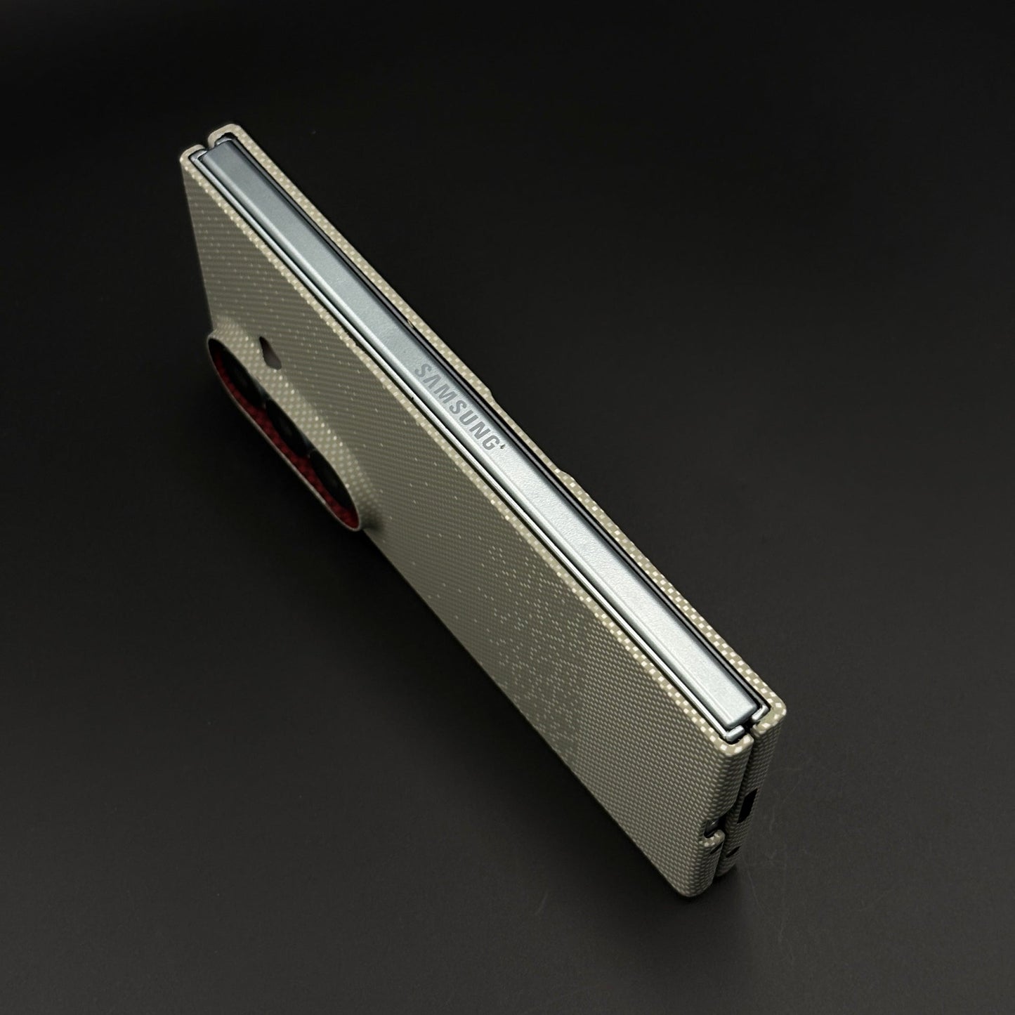 Titanium Dust Carbon Fibre Hidden MagSafe Mobile Case Cover for Samsung Galaxy Z Fold 8 Ultra