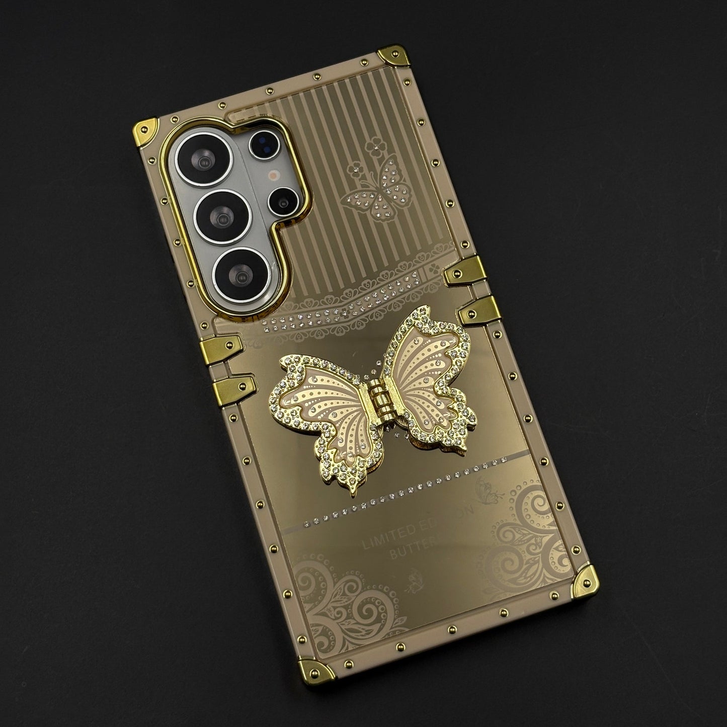 Limited Edition Butterfly Square Trunk Mobile Case Cover for Samsung Galaxy S26 Ultra