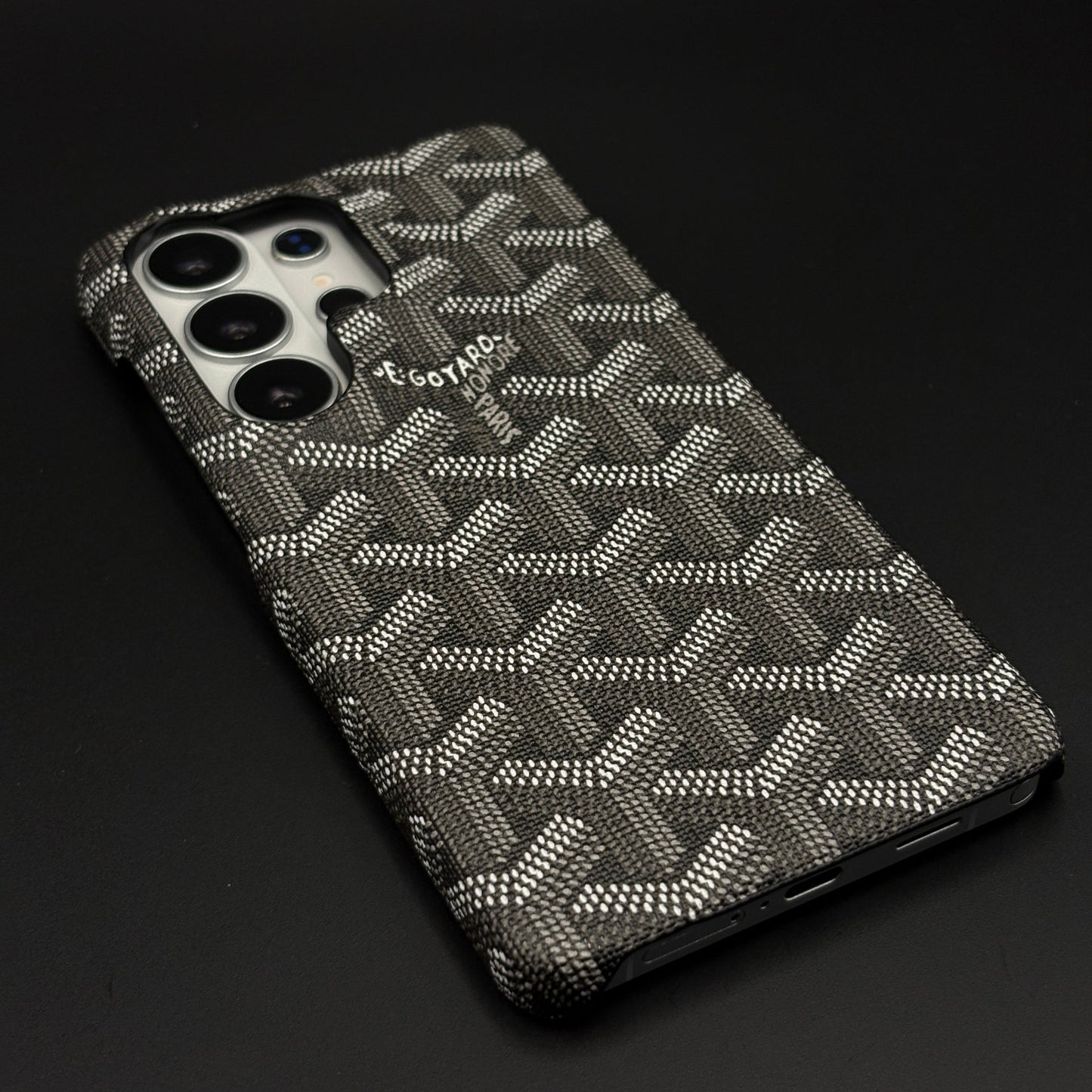 EGY Monogram Pattern Fabric Texture Mobile Case Cover for Samsung Galaxy S26 Ultra