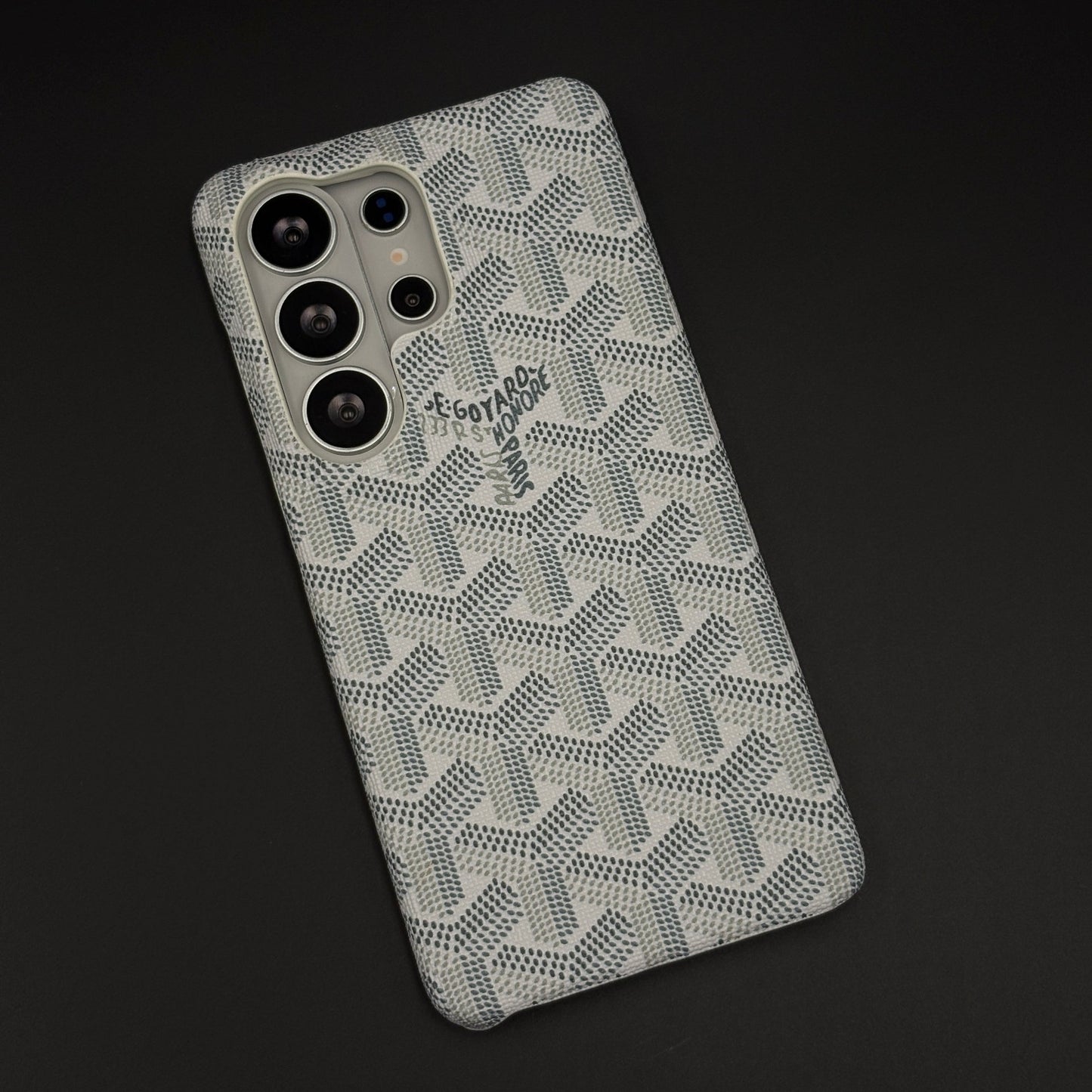 EGY Monogram Pattern Fabric Texture Mobile Case Cover for Samsung Galaxy S26 Ultra