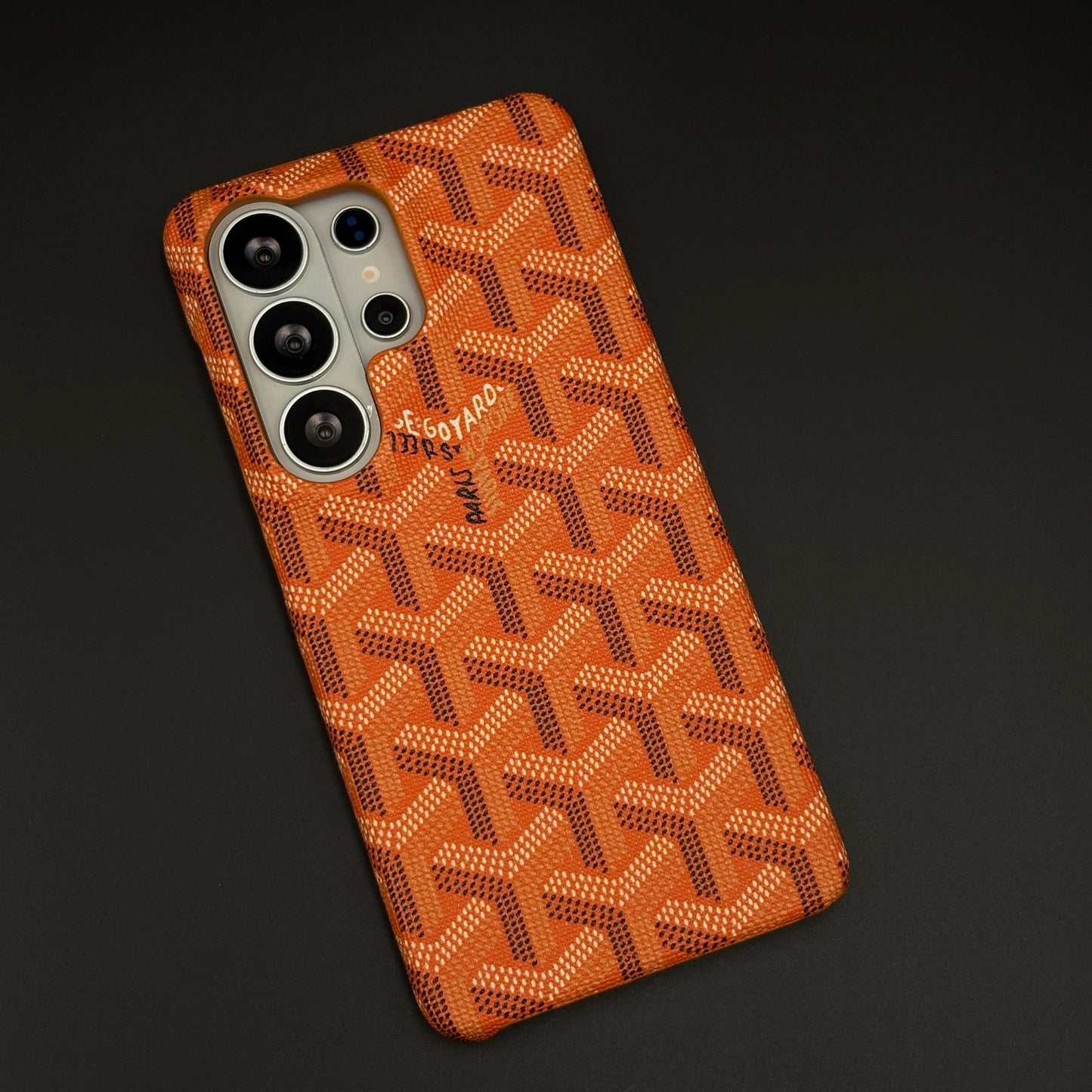 EGY Monogram Pattern Fabric Texture Mobile Case Cover for Samsung Galaxy S26 Ultra