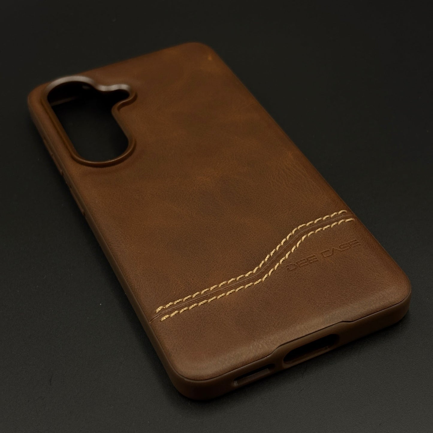Diagonal Stitch Leather Microfiber Inner Mobile Case Cover for Samsung Galaxy S26