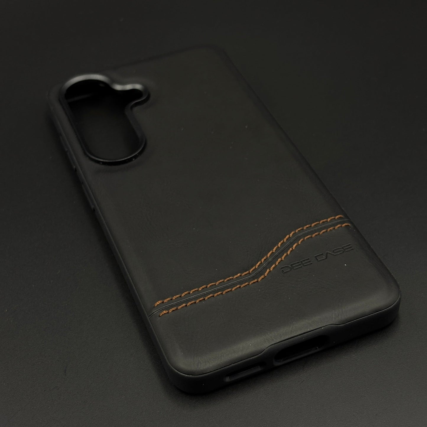 Diagonal Stitch Leather Microfiber Inner Mobile Case Cover for Samsung Galaxy S26
