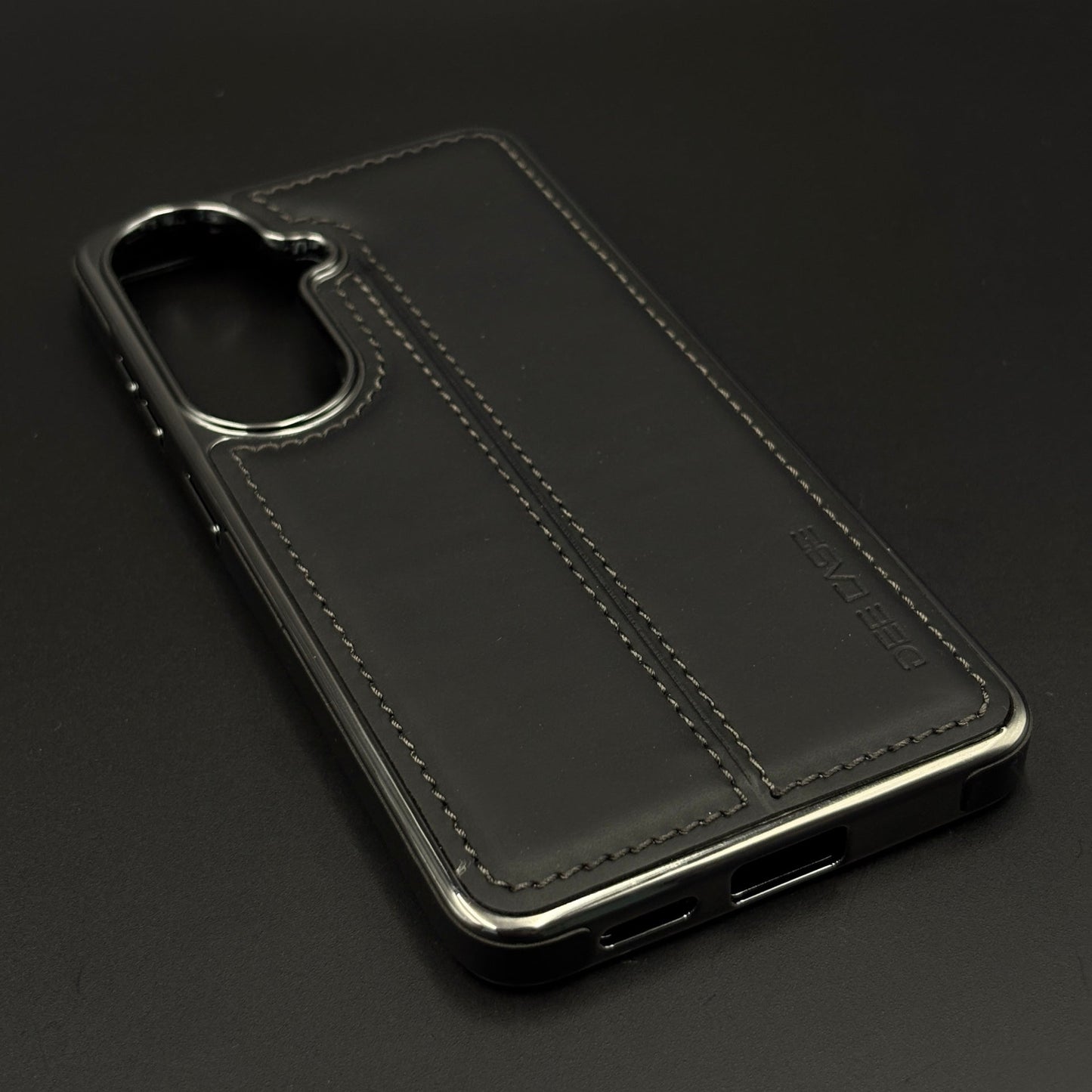 Centre Stitch Leather Chrome Plated Microfiber Inner Mobile Case Cover for Samsung Galaxy S26