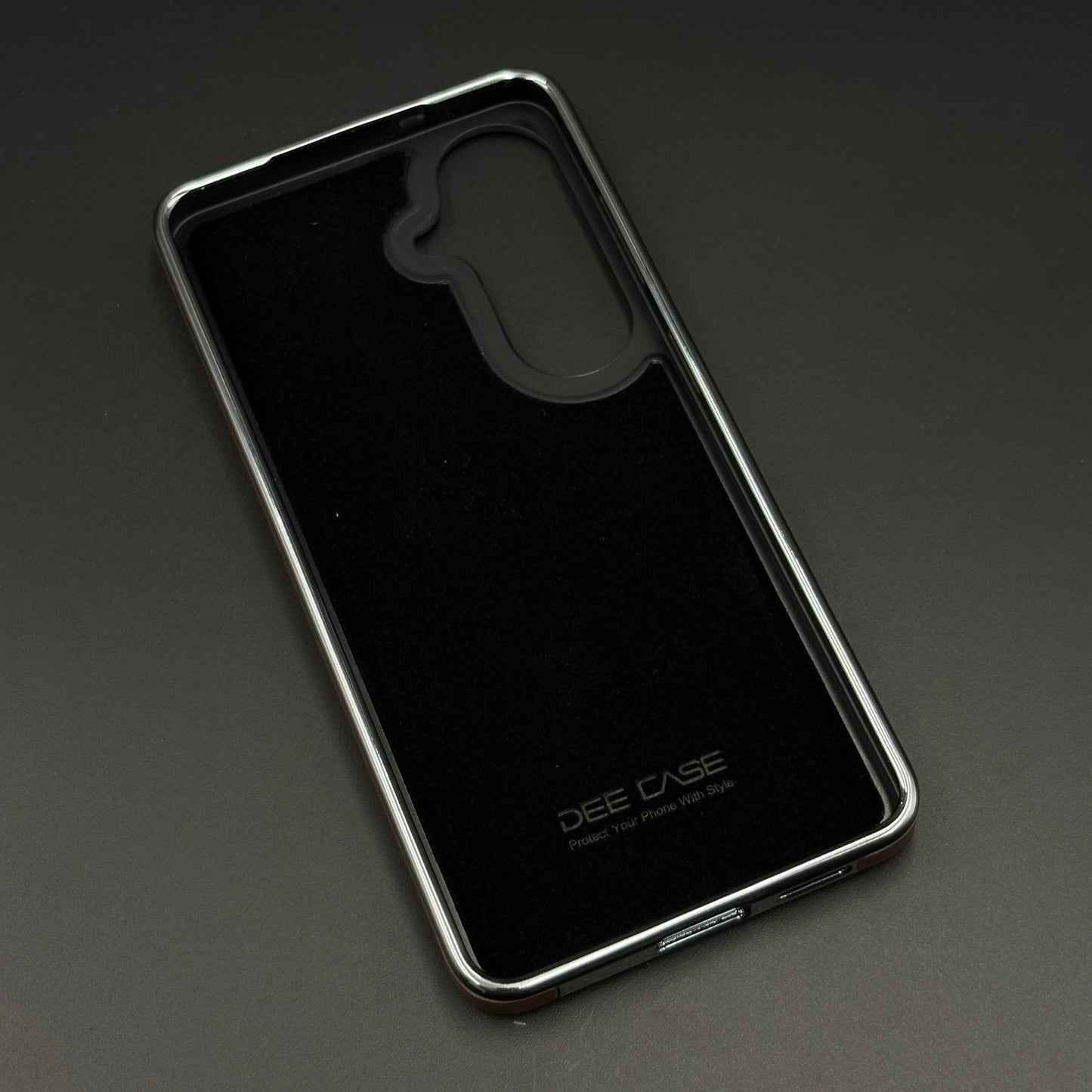 Centre Stitch Leather Chrome Plated Microfiber Inner Mobile Case Cover for Samsung Galaxy S26