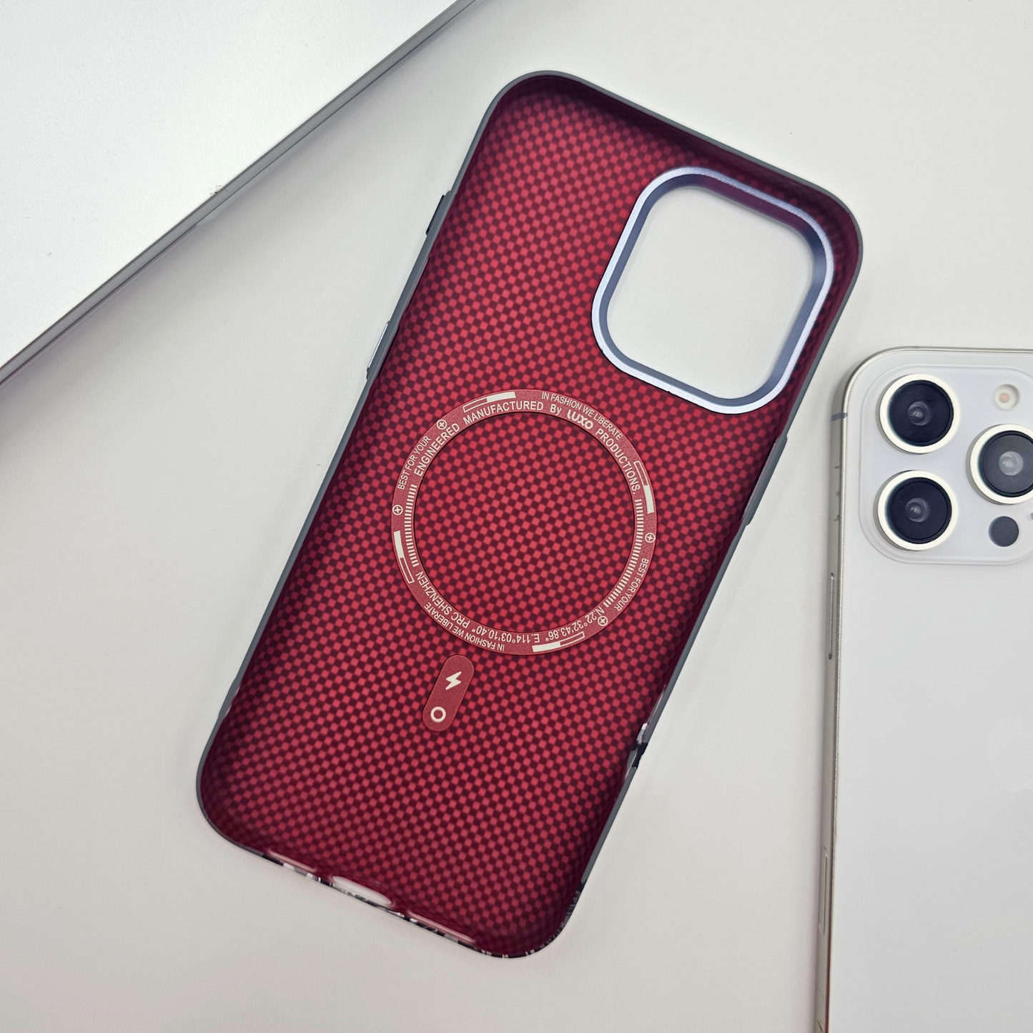 iPhone Series Tiger Grey Premium Slim Case | Rare Aramid Texture Finish | Real Carbon Fibre Feel | Hidden MagSafe