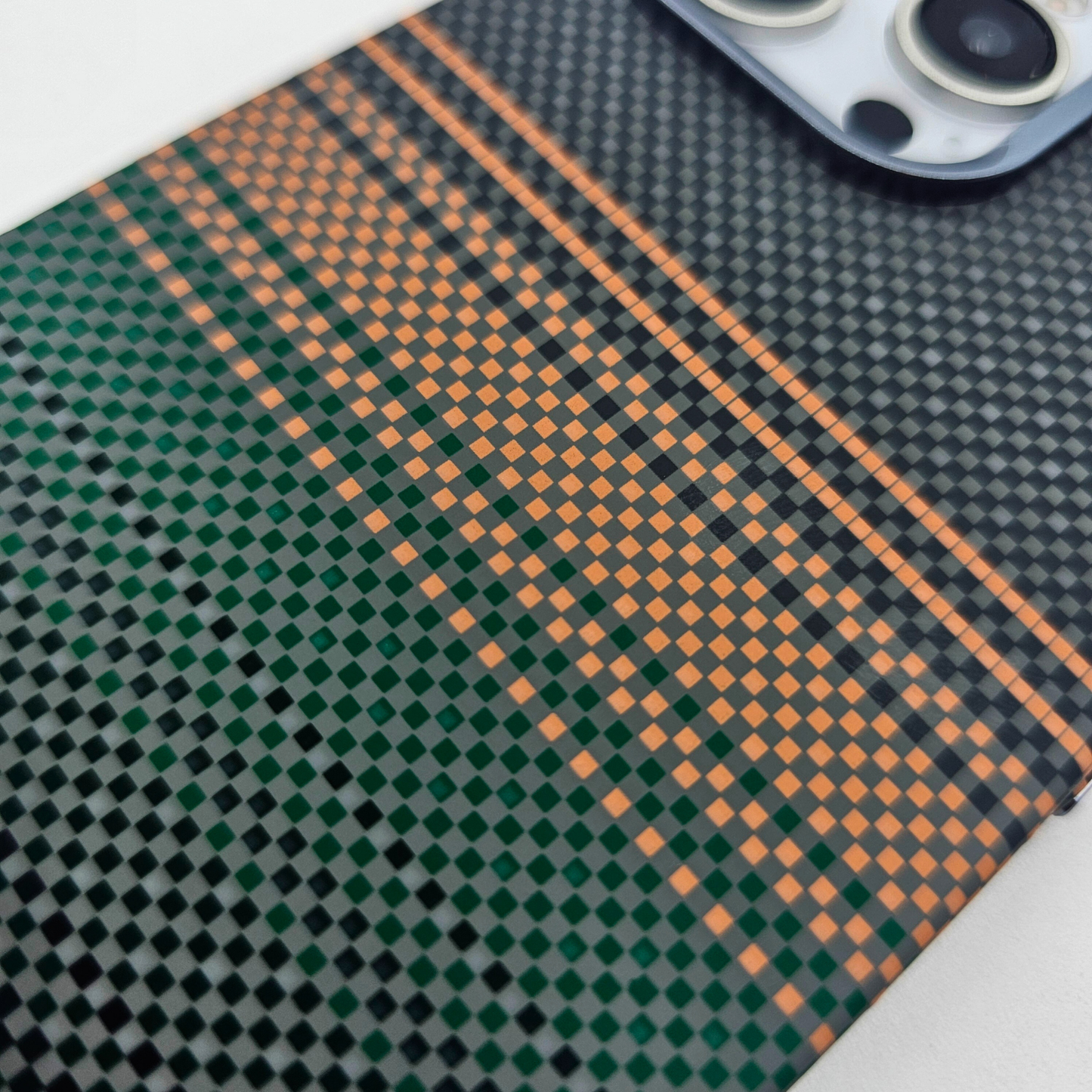 iPhone Series Pixelated Premium Slim Case | Rare Aramid Texture Finish | Real Carbon Fibre Feel | Hidden MagSafe