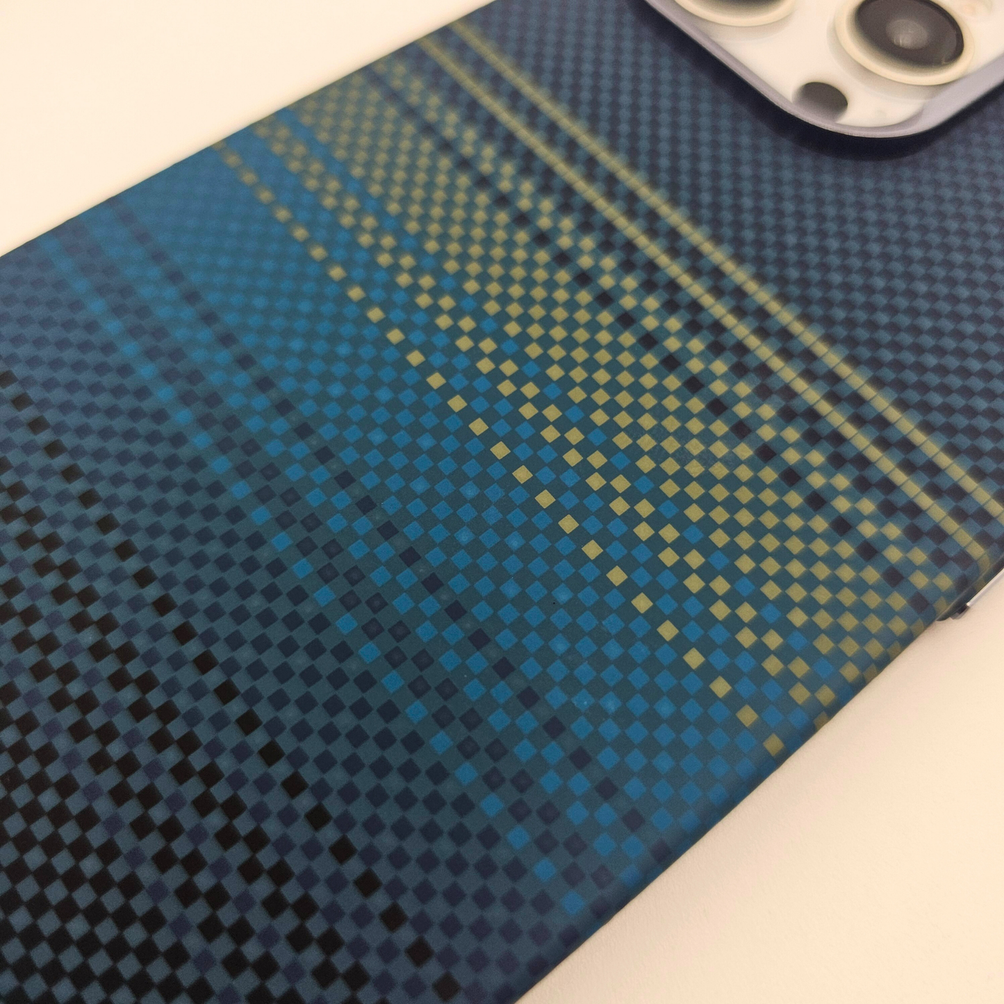 iPhone Series Teal Premium Slim Case | Rare Aramid Texture Finish | Real Carbon Fibre Feel | Hidden MagSafe