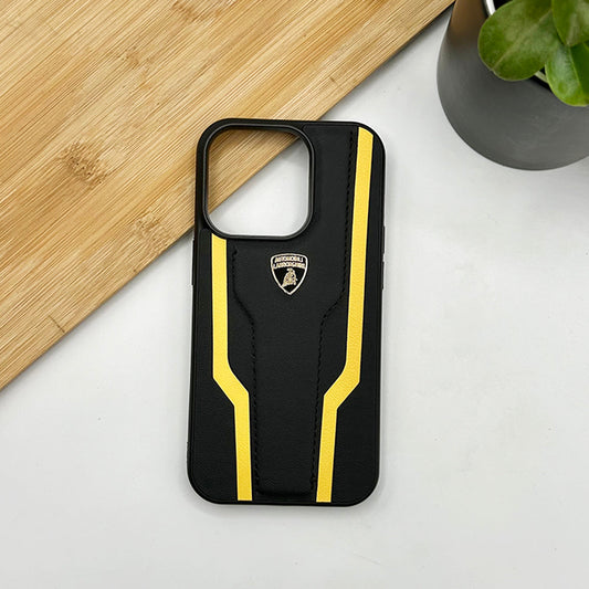 iPhone 15 Plus  Series Lambo Yellow Stripe Pattern Case Cover Clearance Sale