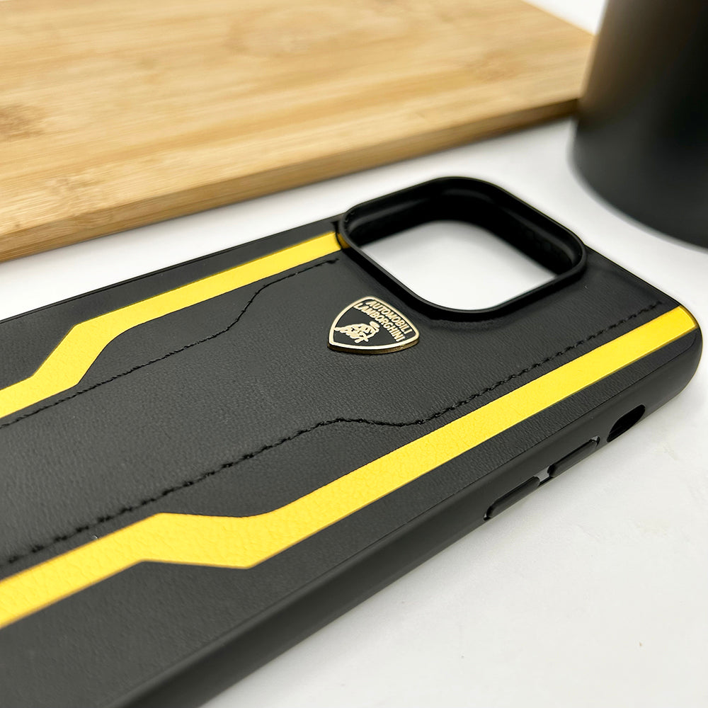 iPhone 15 Plus  Series Lambo Yellow Stripe Pattern Case Cover Clearance Sale