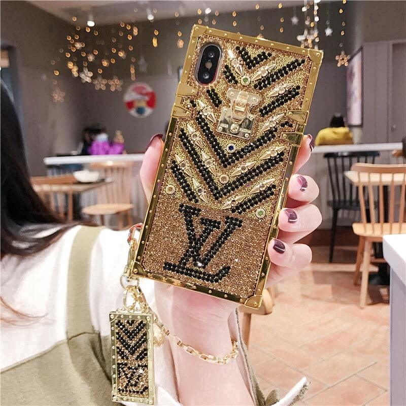 iPhone 12 | 12 Pro Luxury Branded Trunk Gold Phone Case Clearance Sale