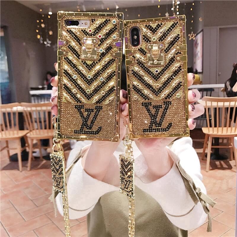 iPhone 12 | 12 Pro Luxury Branded Trunk Gold Phone Case Clearance Sale