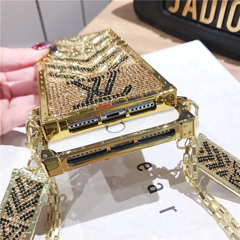 iPhone 12 | 12 Pro Luxury Branded Trunk Gold Phone Case Clearance Sale