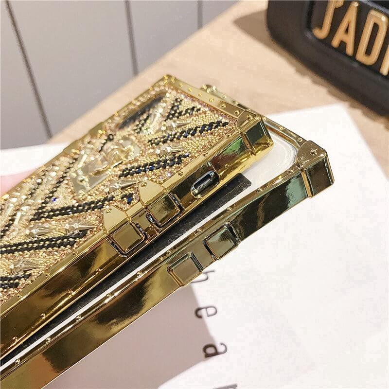 iPhone 12 | 12 Pro Luxury Branded Trunk Gold Phone Case Clearance Sale