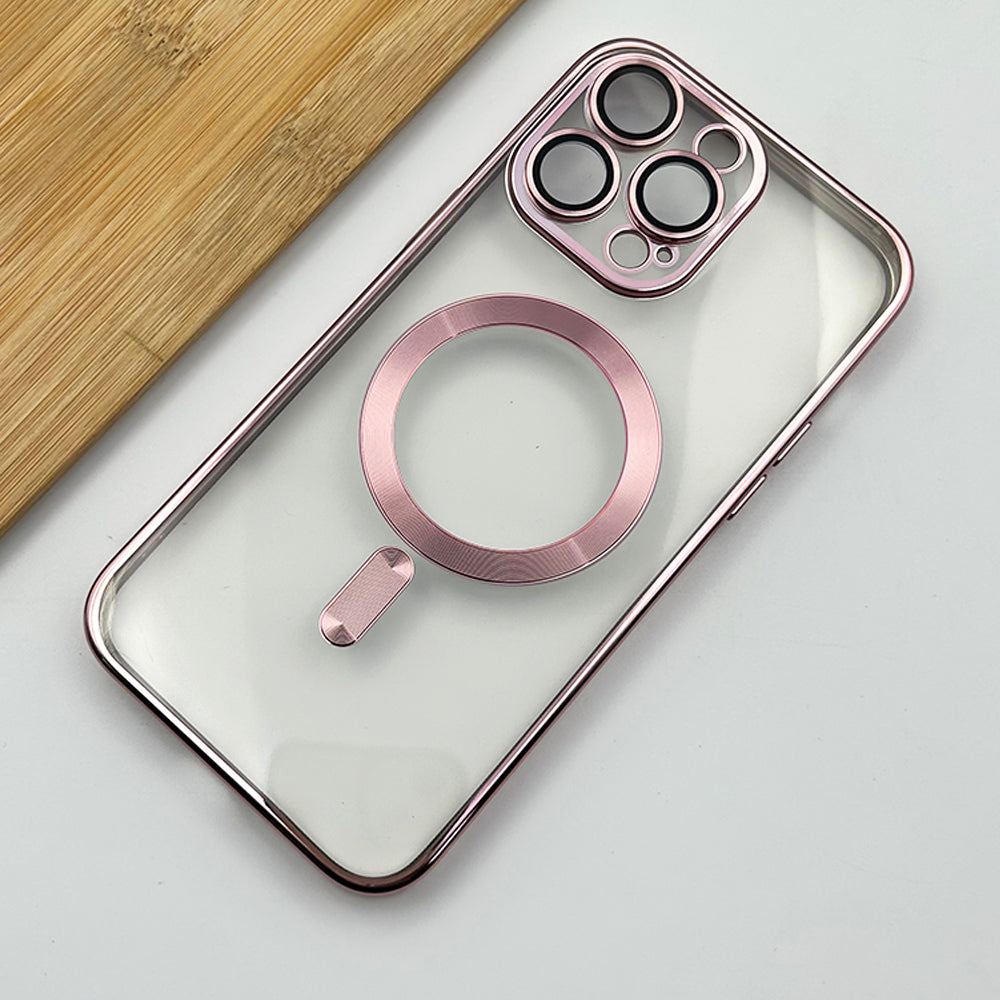 iPhone Luxury Magsafe Magnetic Transparent Phone Case With Lens Protector