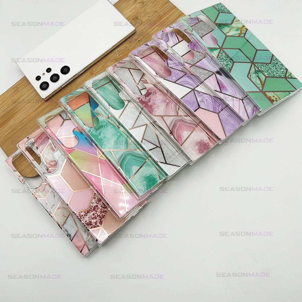 Samsung Galaxy S24 Ultra Glossy Marble Design Case Cover