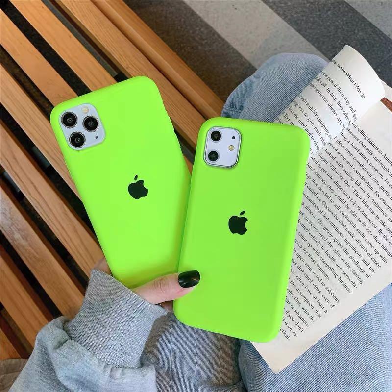 Stylish iPhone Premium Silicone Mobile Case Cover - Neon Green