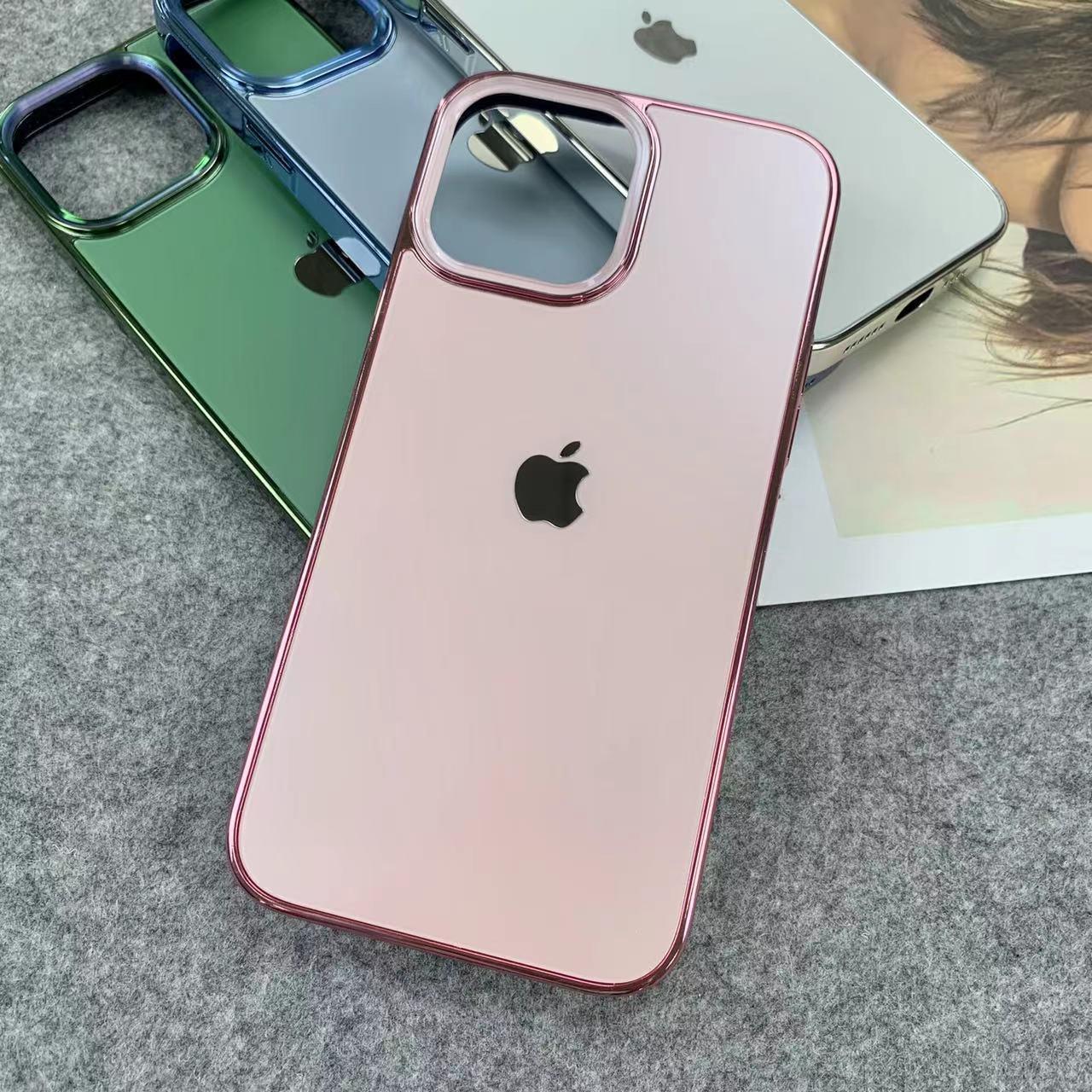 iPhone 15 Series Matte Series Chrome Case Cover