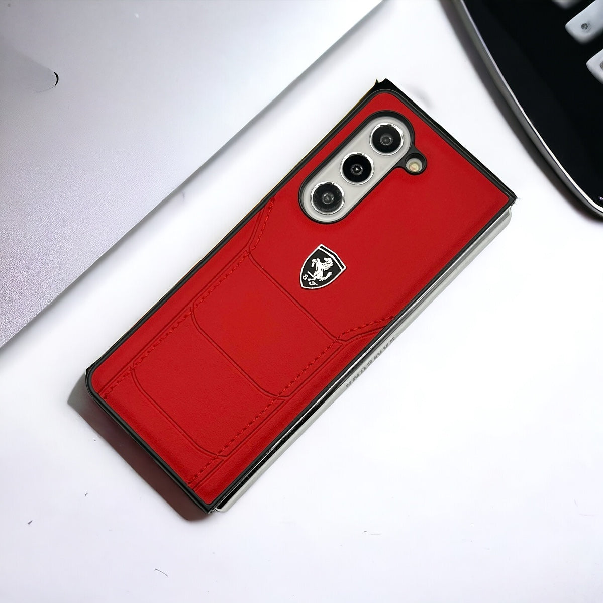 FR Stitched PU Leather Case for Samsung Galaxy Z Fold 5 | Luxury Protective Edition