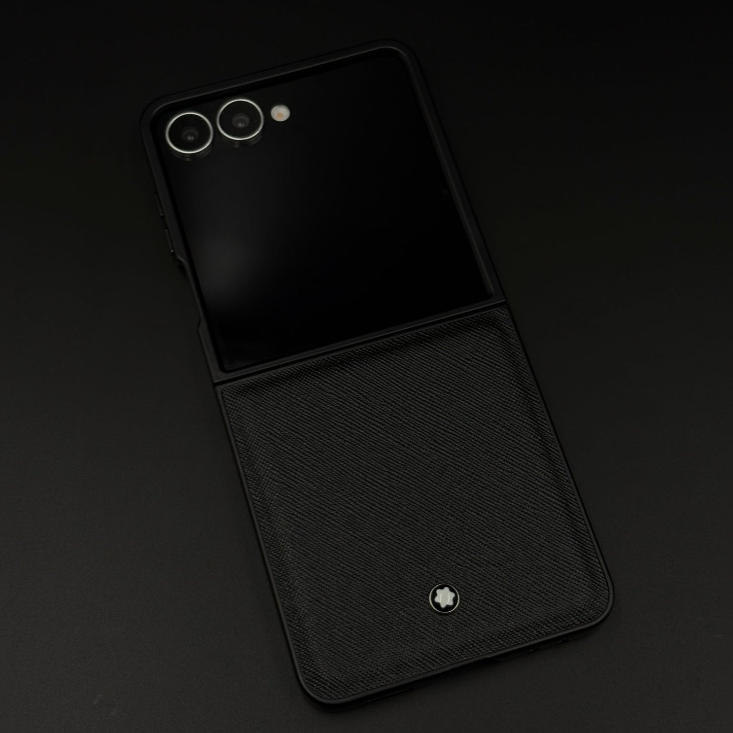 Luxury Brand MB Logo Case for Samsung Galaxy Z Flip 7 | Premium Textured Leather Edition