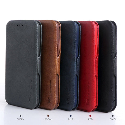 Shell Style Leather Samsung S-Series Flip Case Cover Card Holder