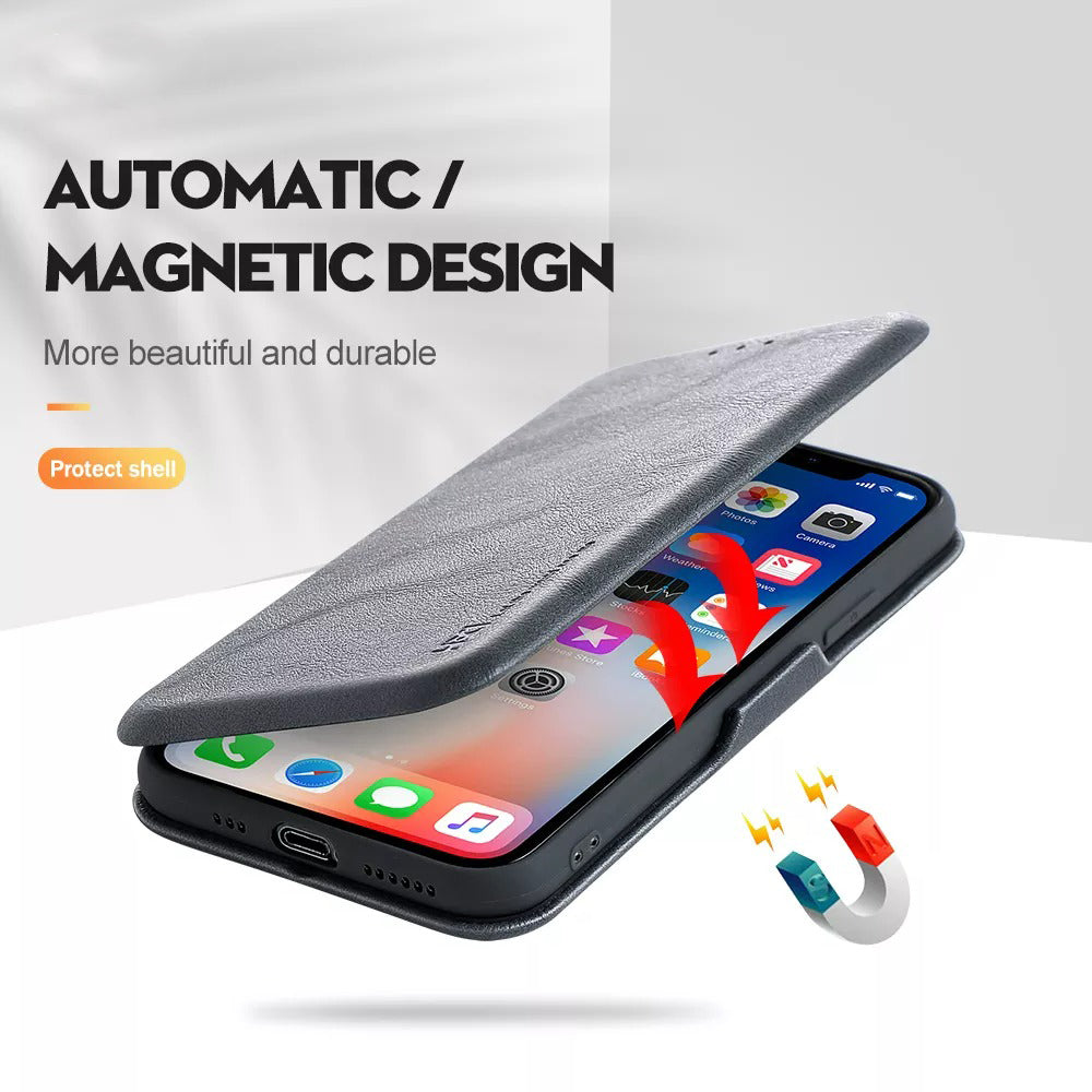 Shell Style Leather Samsung Note-Series Flip Case Cover Card Holder