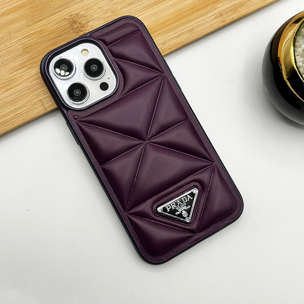 iPhone Luxury Puffer Triangular Case Cover Clearance