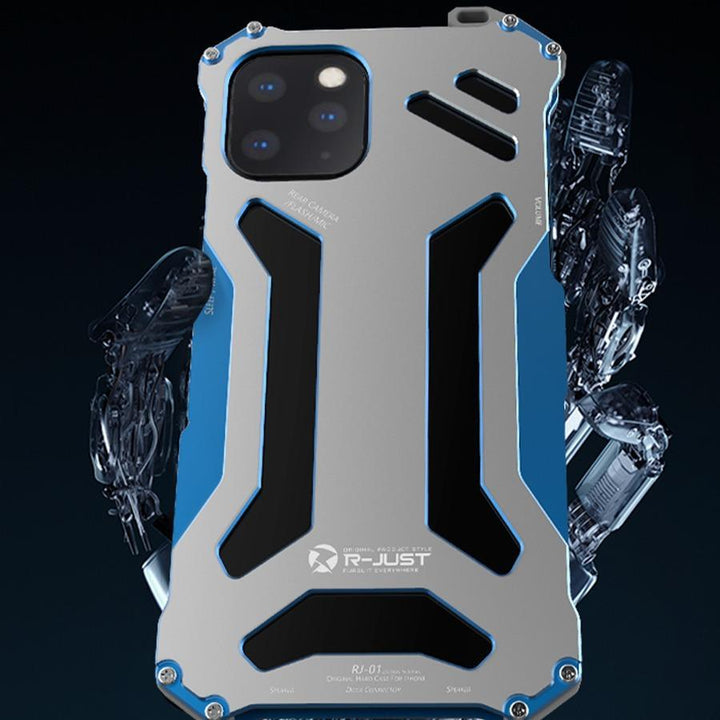R-Just Aluminum Frame Metallic iPhone 13 Pro Case Cover Black