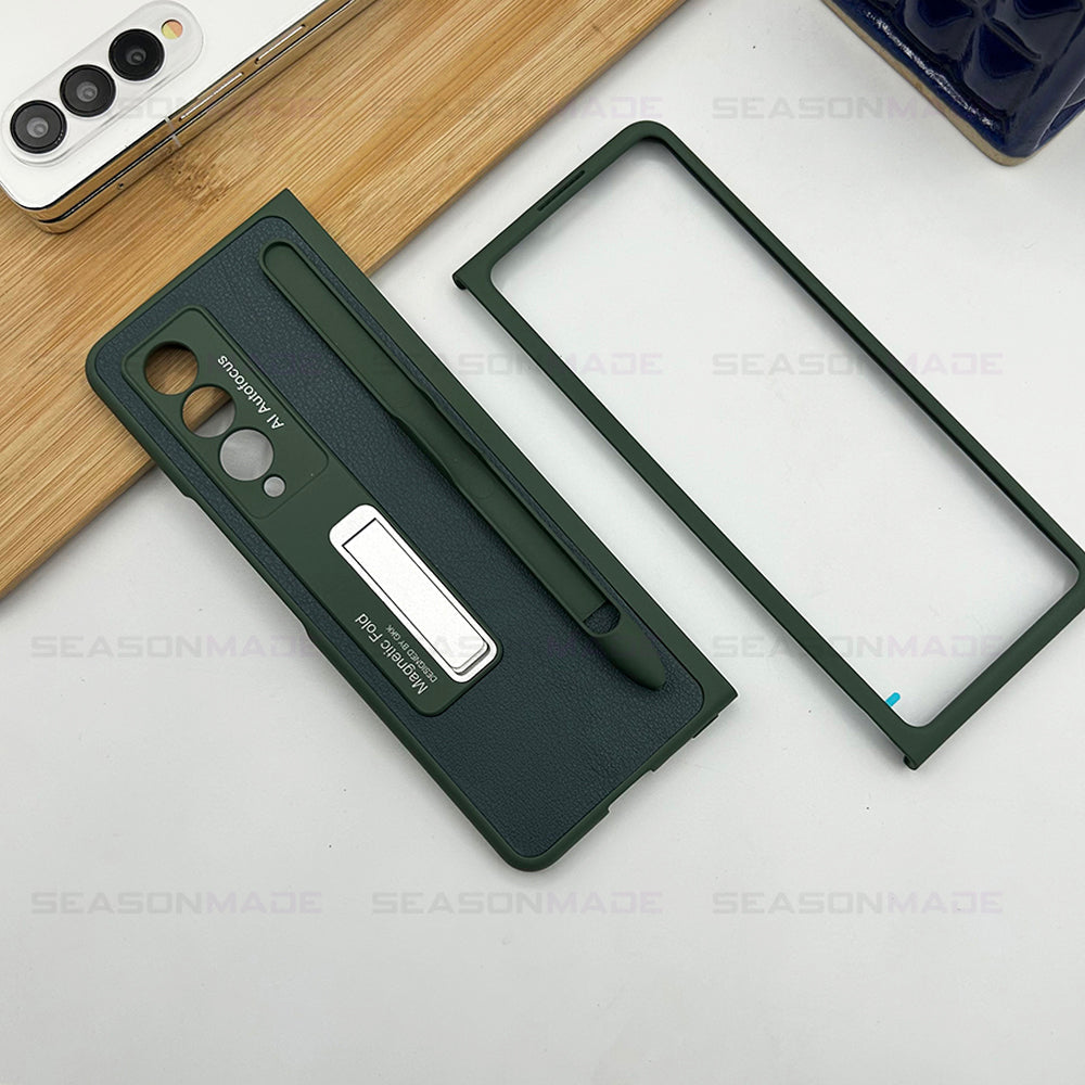 Samsung Galaxy Z Fold 4 Case With S Pen Holder Leather Pocket