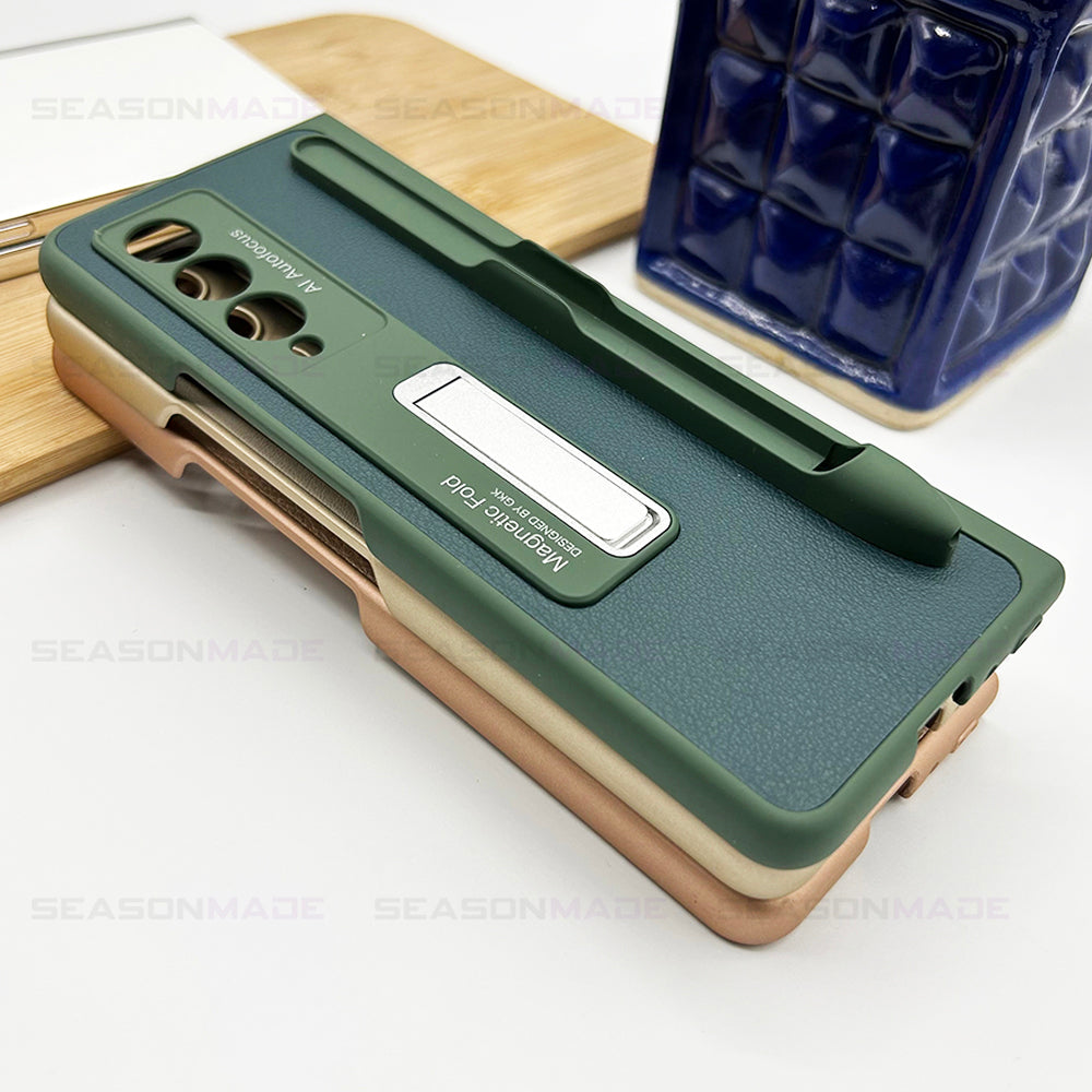 Samsung Galaxy Z Fold 4 Case With S Pen Holder Leather Pocket